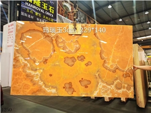 Yellow Agate Onyx Slabs Ornamental Stone